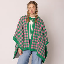 Load image into Gallery viewer, “Pretty Girl 💕💚 Checkered &amp; Houndstooth Ponchos &amp; Cape”- Pre Order