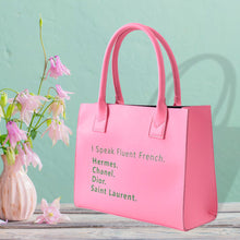 Load image into Gallery viewer, “I Speak French” 💕💚 Tote Bag