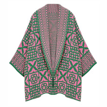 Load image into Gallery viewer, “Pretty Girl 💕💚 Houndstooth &amp; Tile Pattern Print Cardigans” Pre-Order