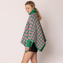 Load image into Gallery viewer, “Pretty Girl 💕💚 Checkered &amp; Houndstooth Ponchos &amp; Cape”- Pre Order