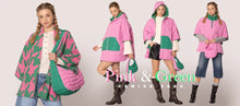 Load image into Gallery viewer, “Pretty Girl 💕💚 Checkered &amp; Houndstooth Poncho”- Pre Order