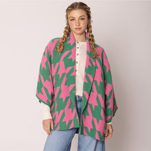 Load image into Gallery viewer, “Pretty Girl 💕💚 Houndstooth &amp; Tile Pattern Print Cardigans” Pre-Order