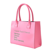 Load image into Gallery viewer, “I Speak French” 💕💚 Tote Bag