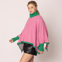 Load image into Gallery viewer, “Pretty Girl 💕💚 Plaid &amp; Solid Knit Ponchos” Pre-Order