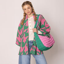 Load image into Gallery viewer, “Pretty Girl 💕💚 Houndstooth &amp; Tile Pattern Print Cardigans” Pre-Order