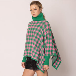 “Pretty Girl 💕💚 Checkered & Houndstooth Ponchos & Cape”- Pre Order