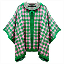 Load image into Gallery viewer, “Pretty Girl 💕💚 Checkered &amp; Houndstooth Ponchos &amp; Cape”- Pre Order