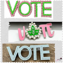 Load image into Gallery viewer, AKA 💕💚 Pearl VOTE Brooch