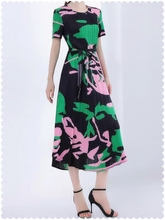 Load image into Gallery viewer, “Standing On Pink 💕💚 Green Business” Dress