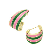 Load image into Gallery viewer, “Pretty 💕💚 Enamored” Earrings