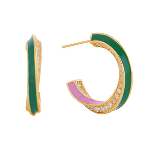 “Pretty 💕💚 Enamored” Earrings