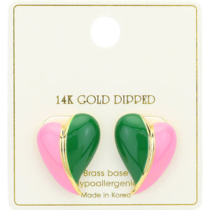 “Pretty 💕💚 Enamored” Earrings