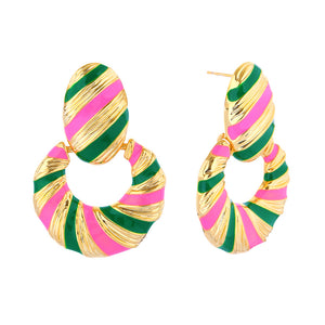 “Pretty 💕💚 Enamored” Earrings