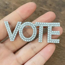 Load image into Gallery viewer, AKA 💕💚 All Pearl VOTE Brooch