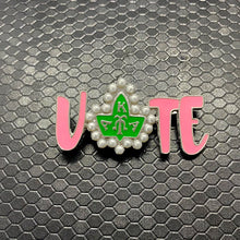 Load image into Gallery viewer, AKA 💕💚 VOTE Brooch