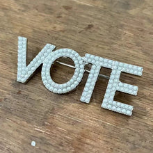 Load image into Gallery viewer, AKA 💕💚 All Pearl VOTE Brooch