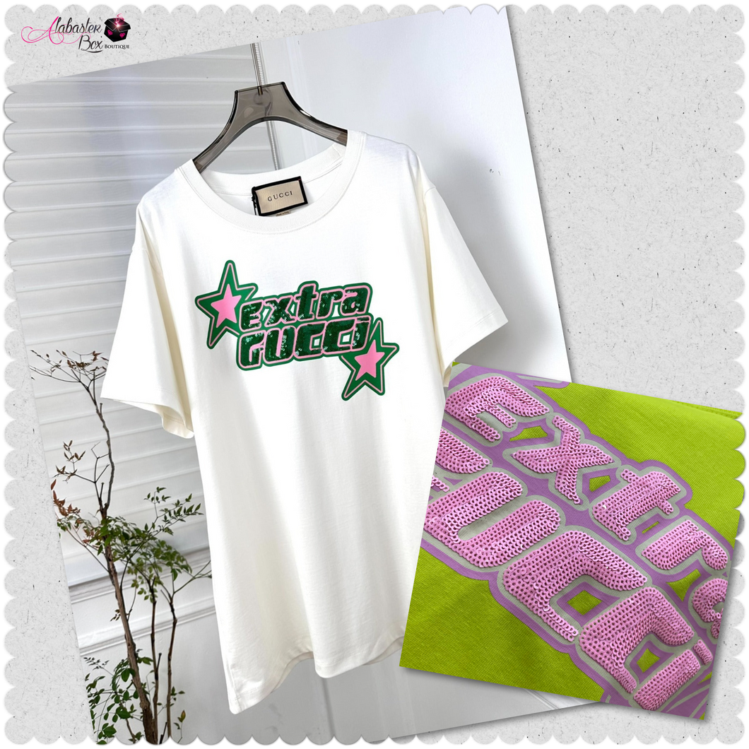 GG Extra Pink & Green 💕💚 Oversized T-Shirts