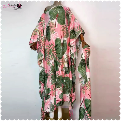 “Pretty 💕💚 Palm Leaf “ Kaftan - Alabaster Box Boutique